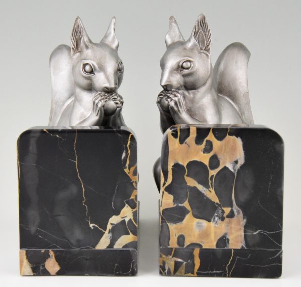 Art Deco squirrel bookends.