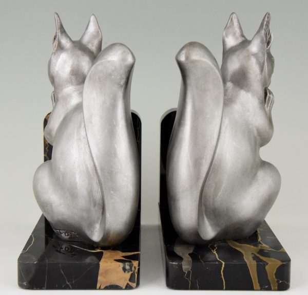 Art Deco squirrel bookends.