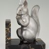 Art Deco squirrel bookends.