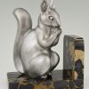 Art Deco squirrel bookends.