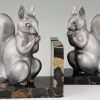 Art Deco squirrel bookends.