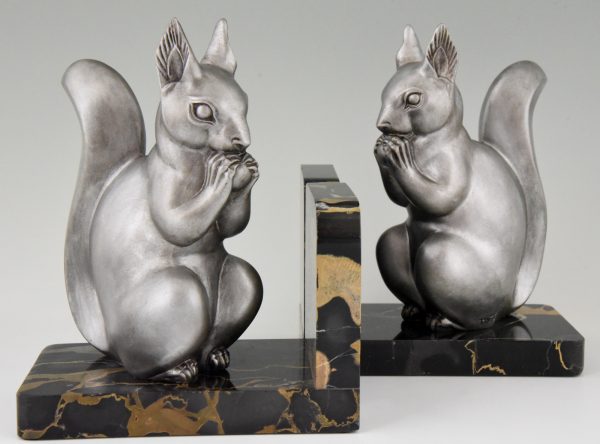 Art Deco squirrel bookends.