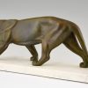 Art Deco sculpture of a panther