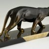 Art Deco sculpture of a panther