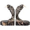 Art Deco bronze heron bookends