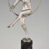 Art Deco Bronze Skulptur Reifen Tänzerin