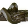 Art Deco bronze sculpture of a nude with drape