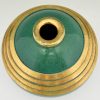 Art Deco vase ceramic green and gold