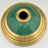 Art Deco vaas keramiek groen en goud