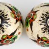 Art Deco pair of crackle and enamel globe vase