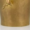 Jugendstil Vase Bronze vergoldet mit Frau und Blätter