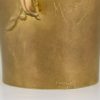 Art Nouveau gilt bronze vase with nude and leaves