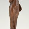 Le Secret Art Nouveau bronzen sculptuur naakte vrouw