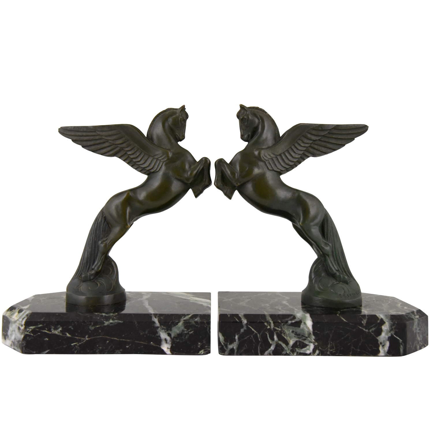 Art Deco bronze Pagasus horse bookends Art Deco bronze Pagasus horse bookends