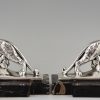 Art Deco panther bookends