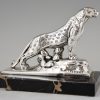 Art Deco panther bookends