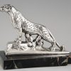 Art Deco panther bookends