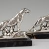 Art Deco panther bookends