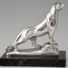 Art Deco Panther Buchstütze versilbert