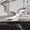 Art Deco silvered panther bookends