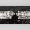 Art Deco silvered panther bookends