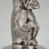 Art Deco bronze sculpture car mascot monkey chimpanzee