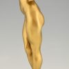 Art Deco bronzen sculptuur staand naakt