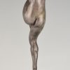 Stella Art Deco bronze sculpture nude dancer with ball