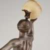 Stella Art Deco bronze sculpture danseuse au ballon