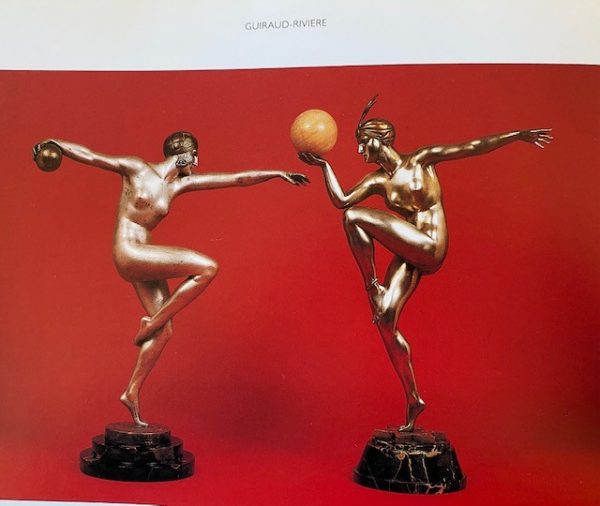 Stella Art Deco bronze sculpture danseuse au ballon