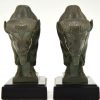 Art Deco Buchstütze Bison