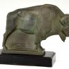 Art Deco Buchstütze Bison