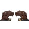 Art Deco bookends bison