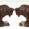 Art Deco bookends bison