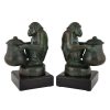 Art Deco bookends monkeys