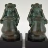 Art Deco bookends monkeys