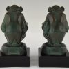 Art Deco bookends monkeys