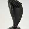 Art Deco bookends nude with drape.