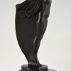 Art Deco bookends nude with drape.