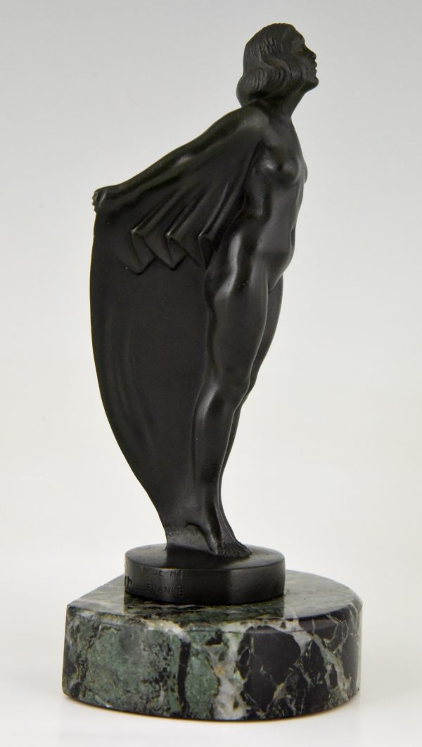 Art Deco bookends nude with drape.