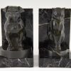 Art Deco cat and bulldog bookends