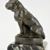 Art Deco cat & bulldog bookends