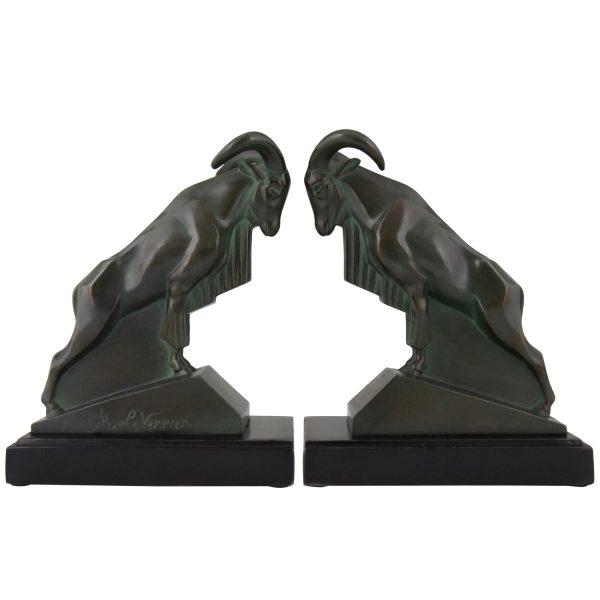 Art Deco Ibex or ram bookends