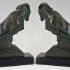 Art Deco serre livres bouquetin