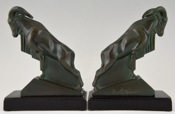 Art Deco Ibex or ram bookends