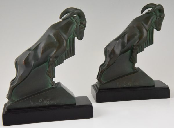 Art Deco Ibex or ram bookends