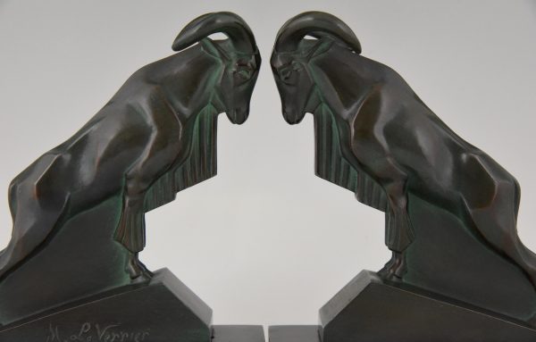 Art Deco Ibex or ram bookends