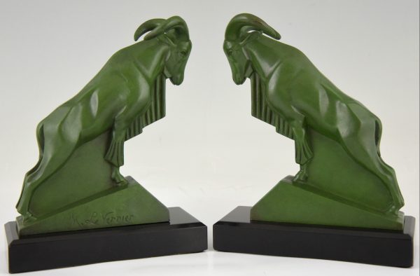 Art Deco Ibex or ram bookends