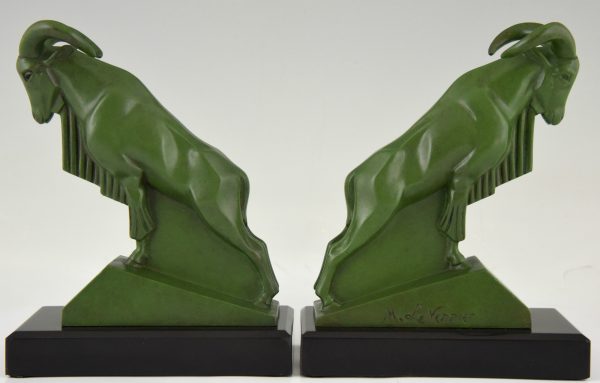 Art Deco Ibex or ram bookends