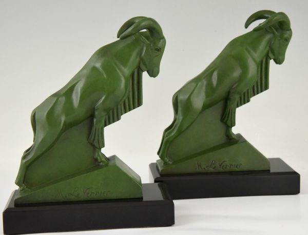 Art Deco Ibex or ram bookends